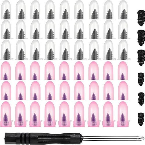 60 Counts Tire Repair Nails Self-Tapping Screw Rubber Screw Tool