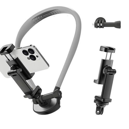 Universal POV Hands-Free Neck & Chest Mount Phone Holder, First Person Shooting Bracket for Video Recording, Vloggers & Content Creators