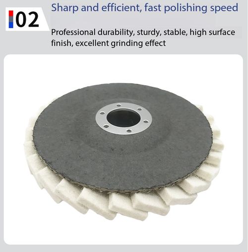 3 Pack Fine Felt Flap Polishing Disc, Angle Grinder Buffing Wheel