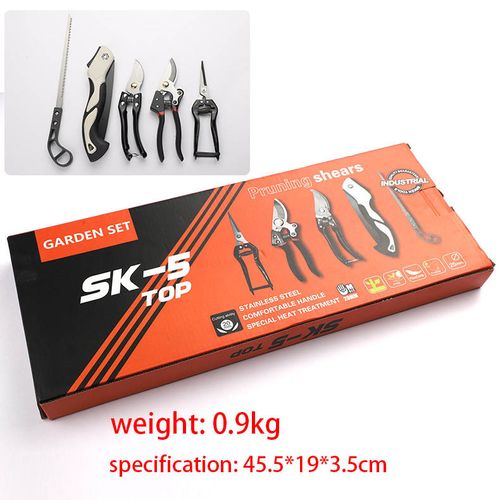 Gardening Tools Set 5 in 1, Pruning Shears & Folding Saw Kit, Plant Trimming Scissors Garden Cutter for Fruit Tree, Flower Plant