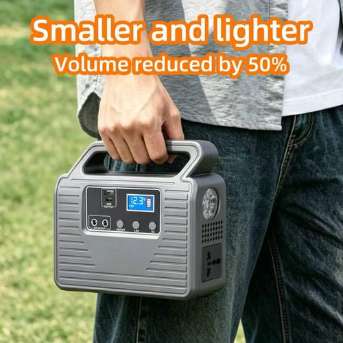 Portable Solar Power Station 76.8Wh Outdoor Energy Storage Power Bank With Foldable Solar Panel Built In LED Emergency Light