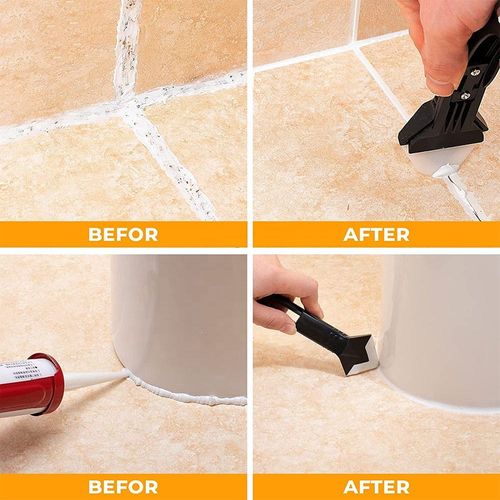 Hot Sale 3 in 1 Silicone Sealant Replace & Removal Tool Caulking Tool Kit with 4 Pcs of Sealant Tool