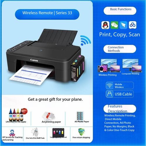 Canon TS3665 Compact Wireless Inkjet Printer for Home Use (with Copy Function)