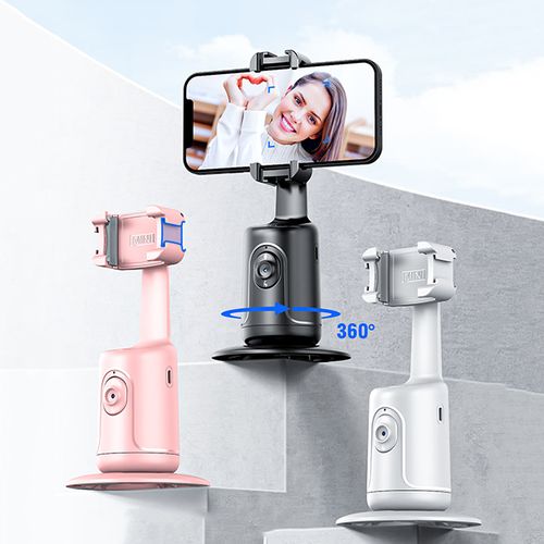 CYKE P01 Pro Auto-Tracking Gimbal – AI Face Tracking, 360° Auto-Rotation, Instant Start – Ideal for Live Streaming, Video, and Vlogging
