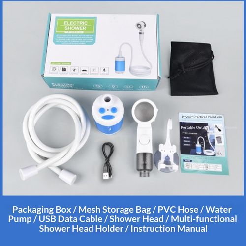 Portable Rechargeable Camping Shower Pump Wireless Outdoor Bathing Device for Dorm and Tent Kenya