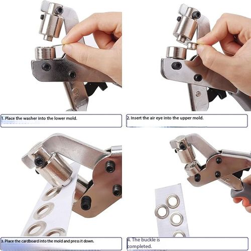 10mm Eyelet Pliers Hand Press Grommet Tool Kit with Metal Rings for Canvas Leather DIY Kenya