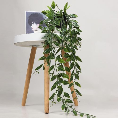 3 Pack Artificial Hanging Trailing Plants, Eucalyptus, Pea Pod & Mandala Vine