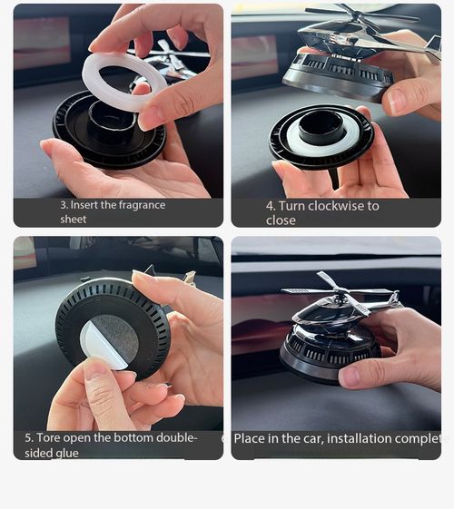 Solar Powered Rotating Helicopter Car Air Freshener Aromatherapy Ornament Dashboard Decoration Kenya
