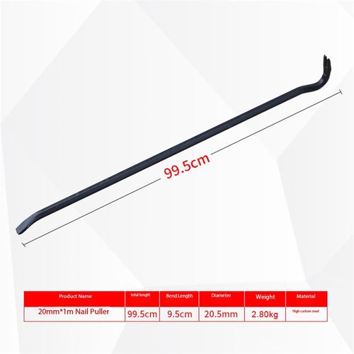 Heavy Duty Double Ended Pry Bar Forged Manganese Rail Steel Crowbar 1 Meter Construction Tool for Kenya