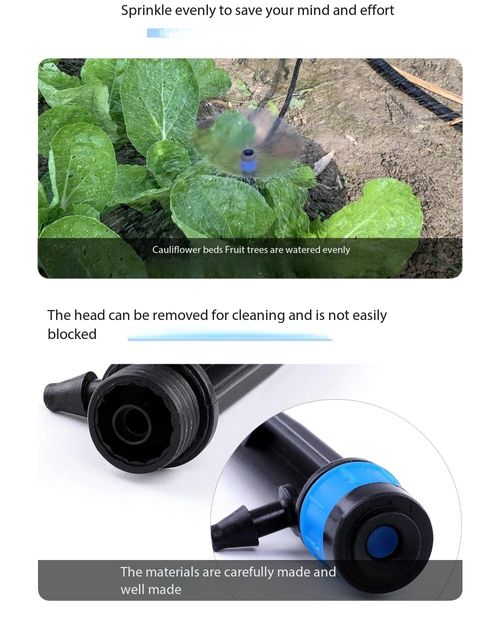 50‑Pack Adjustable Flow Stake Drip Sprinkler Emitters