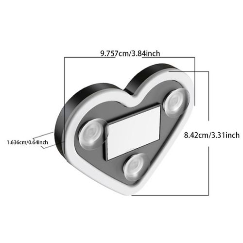 Solar Rechargeable Heart-Shaped Car Window LED Ambient Light