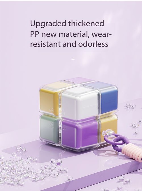 Magnetic Cube Portable 8 Compartment Pill Organizer Box