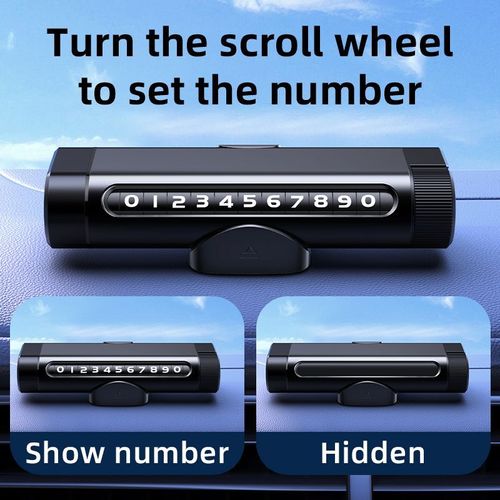 3-in-1 Aviation-Grade Alloy Temporary Parking Plate: Safety Hammer, Window Breaker, Seatbelt Cutter, and Portable Car Sign