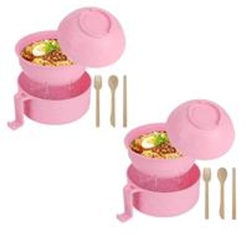 MIUVA Ramen Bowl Set, includes chopsticks, 33 oz capacity, microwave-safe, suitable for both men's and women's dormitories.