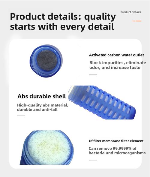 Portable Water Filter Bottle  Purifies Water, Removes Sediment & Odor, Safe Drinking Water for Home, Travel, Camping & Outdoor Activities