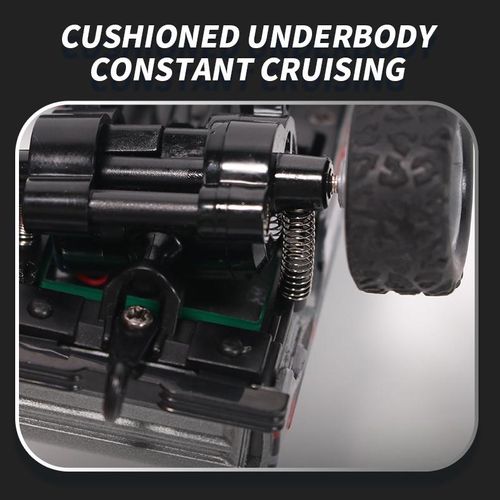 Hotfree Mini RC Monster Truck, Metal Off-Road Stomper with Trailer, 2.4GHz Remote Control All-Terrain Vehicle, 3-Speed Adjustable, USB-C Rechargeable, Desktop Play, Indoor Outdoor Racing Toy, Fun Birthday Christmas Gift for Kids Boys