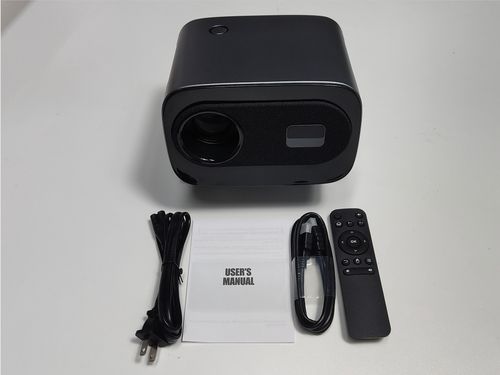 New A10 Video Projector  Features 1080P resolution 300 ANSI lumens Android 11 OS WiFi connectivity and electronic focus  equipped with 2GB RAM 16GB storage and an LCD display supporting Full HD 4K  suitable for home theater and outdoor use.