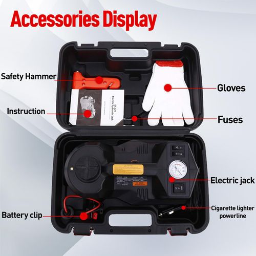 Luogete 12V Jack – Vehicle Lifting Equipment – ​​Electric Hydraulic Jack (Automotive Repair Tool)