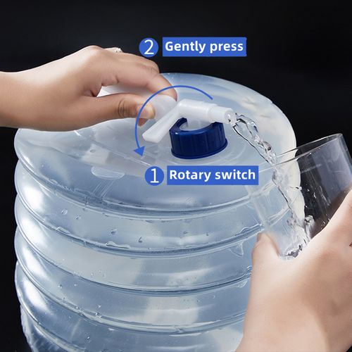 Folding Water Storage Containers, Retractable Large-Capacity Bucket with Handle, Portable Camping Gear and Outdoor Gadgets for Picnics & Road Trips