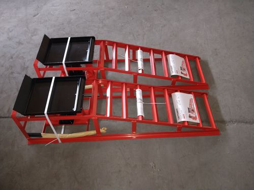 11000 lbs Hydraulic Car Ramps | Adjustable Height Lift  Lift vehicles safely with 11000 lbs capacity and adjustable hydraulic height. Ideal for oil changes, inspections, and garage maintenance