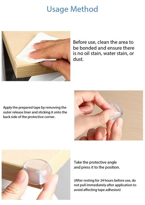 30Pcs Clear Silicone Corner Protectors