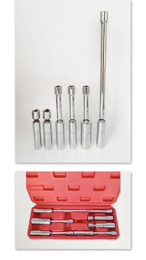 6‑Pcs Magnetic Swivel Spark Plug Socket Set