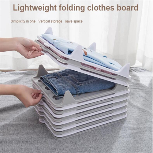 Plastic Clothes Folding Board Stackable Wardrobe Organizer Space Saving Storage Rack for Home Kenya