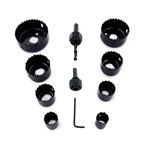 11Pcs Hole Saw Kit, Wood & PVC Hole Cutter Set for Electric Drill, Gypsum Board Plastic Wood Drilling