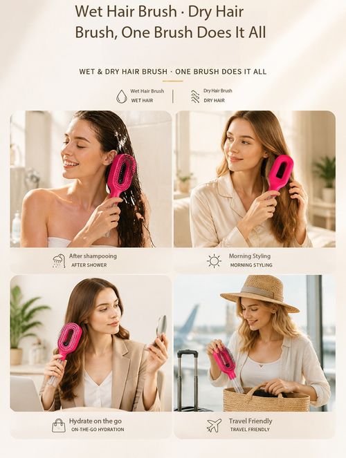2 In 1 Spray Hair Brush Anti-Frizz Volumizing Styling Comb