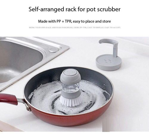 Liquid Storage Dish Washing Brush with Storage Base