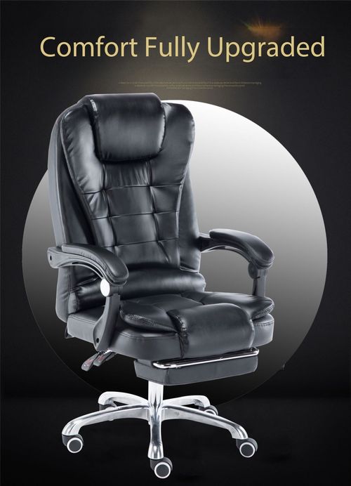 Ergonomic Leather Office Chair with Footrest 150° Reclining Massage Boss Chair for Home Kenya