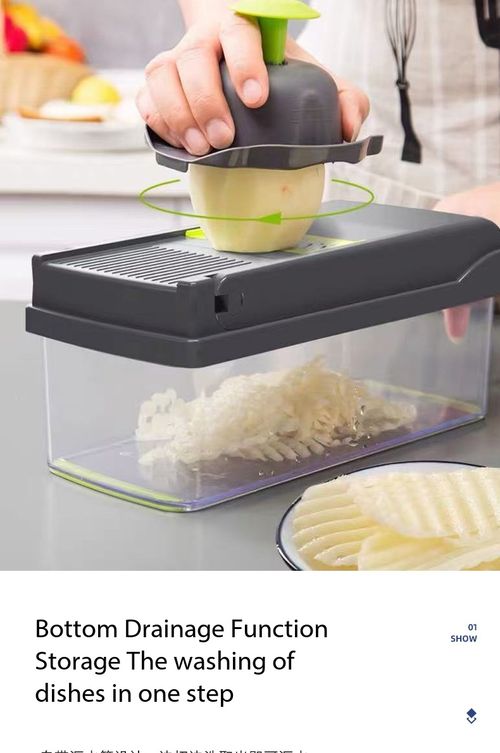 15-Piece Multifunctional Vegetable Cutter Slicer Grater Set with Container for Kitchen Kenya
