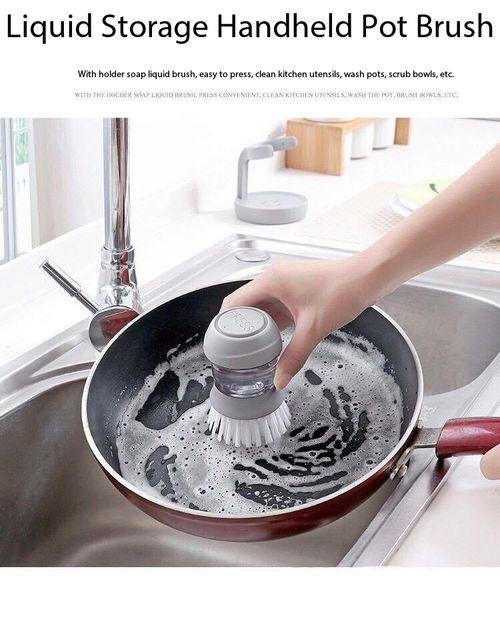 Liquid Storage Dish Washing Brush with Storage Base