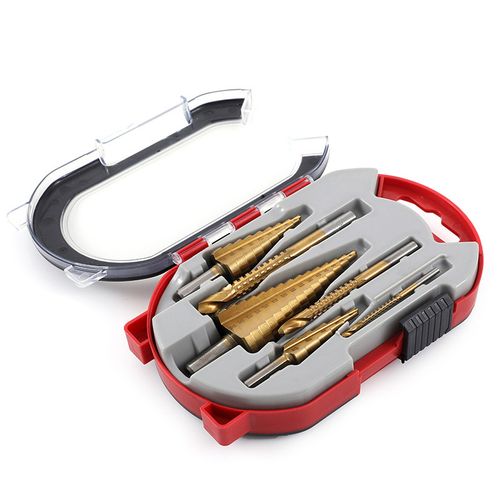6 Piece Set Conical Step Drill Bits  Sharp High Speed ​​Steel  HSS  Titanium Coated Bits, Designed for Drilling Metal, Wood, and Plastics  Power Tool Accessories  Specialty Bits for Woodworking Metalworking