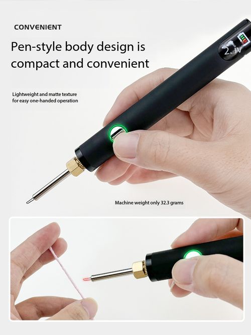 USB Rechargeable Digital Soldering Iron, 3 Adjustable Voltage Levels
