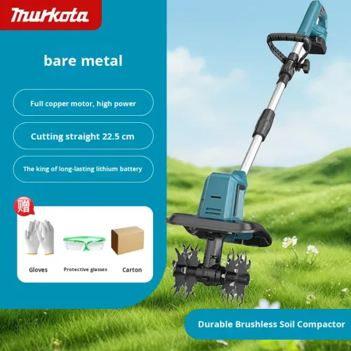 Lithium-ion battery-powered tiller