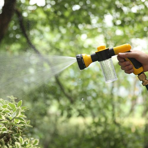 8-Pattern Garden Watering & Car Wash Spray Gun with Pre-mix Bottle