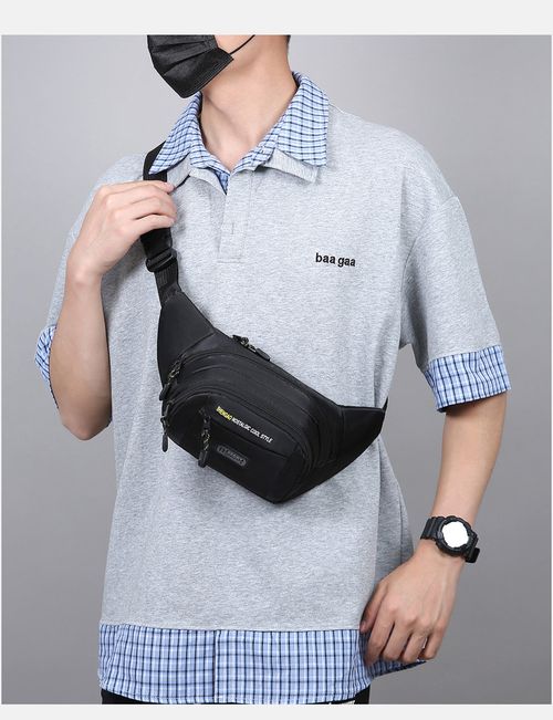 Unisex Water‑Resistant Multi‑Purpose Waist Bag, Adjustable Crossbody Chest Fanny Pack with Multiple Pockets