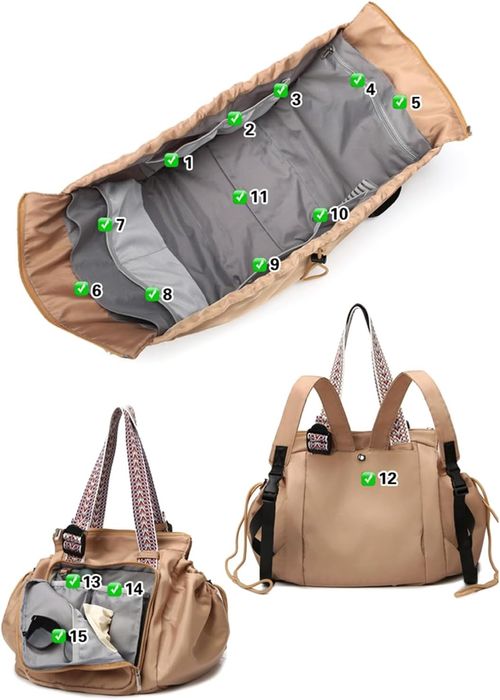 2026 New Korean-Style Large-Capacity Shoulder Bag   Travel Tote   Diaper Bag