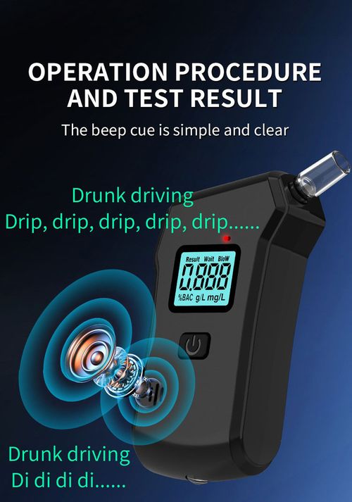 Portable Digital Breathalyzer Alcohol Tester High Precision LCD Display Rechargeable with Detachable Mouthpiece for Kenya