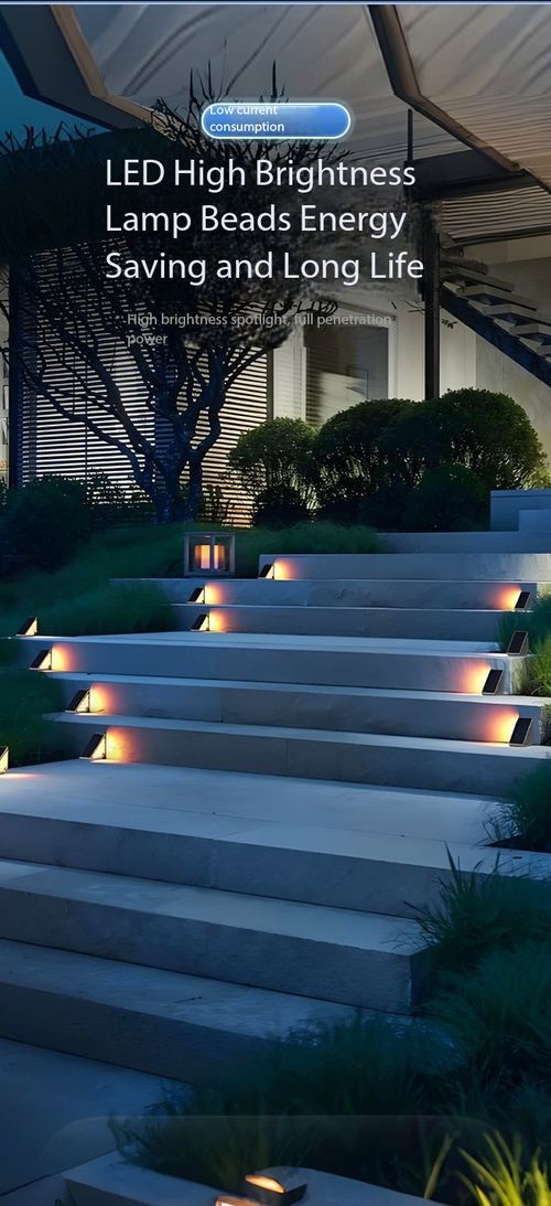 2‑Pack Solar Triangular Stair Lights, Outdoor Waterproof Auto On‑Off Step Wall Lamp