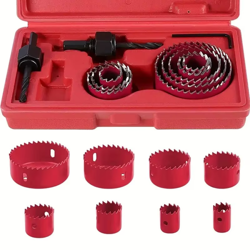 11Pcs Hole Saw Kit, Wood & PVC Hole Cutter Set for Electric Drill, Gypsum Board Plastic Wood Drilling