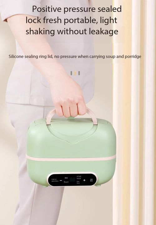 Electric Heating Lunch Box 1.2L Portable Food Warmer with Timer Touch Control for Office Workers Kenya