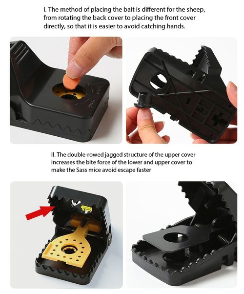 2 Pack Reusable Powerful Rat Traps