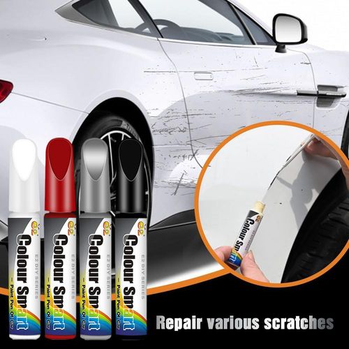 (Pack of 5) Car Scratch Repair Pen — Waterproof, Fade-Resistant, Non-Yellowing — (Black, White, Silver, Brown, Gray) — Touch-Up Paint Pen