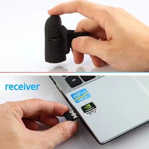Creative 2.4G Wireless Finger Mouse – Mini Bluetooth Ring Mouse for PC, Smartphone, and Tablet (Hands-Free Lazy-Style)