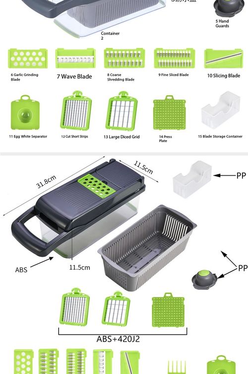 15-Piece Multifunctional Vegetable Cutter Slicer Grater Set with Container for Kitchen Kenya