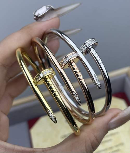 Fashion Stainless Steel Nail Bangle Bracelet Tarnish-Free Open Cuff for Women Kenya