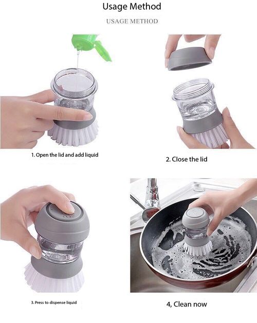 Liquid Storage Dish Washing Brush with Storage Base