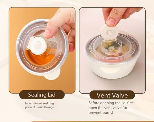 304 Stainless Steel Compartment Leakproof Lunch Box Set with Thermal Bag & Spoon
